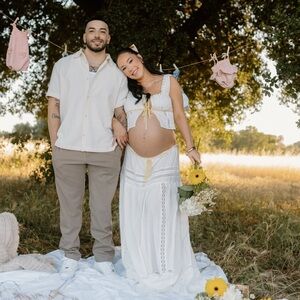 White and Yellow Women's Top